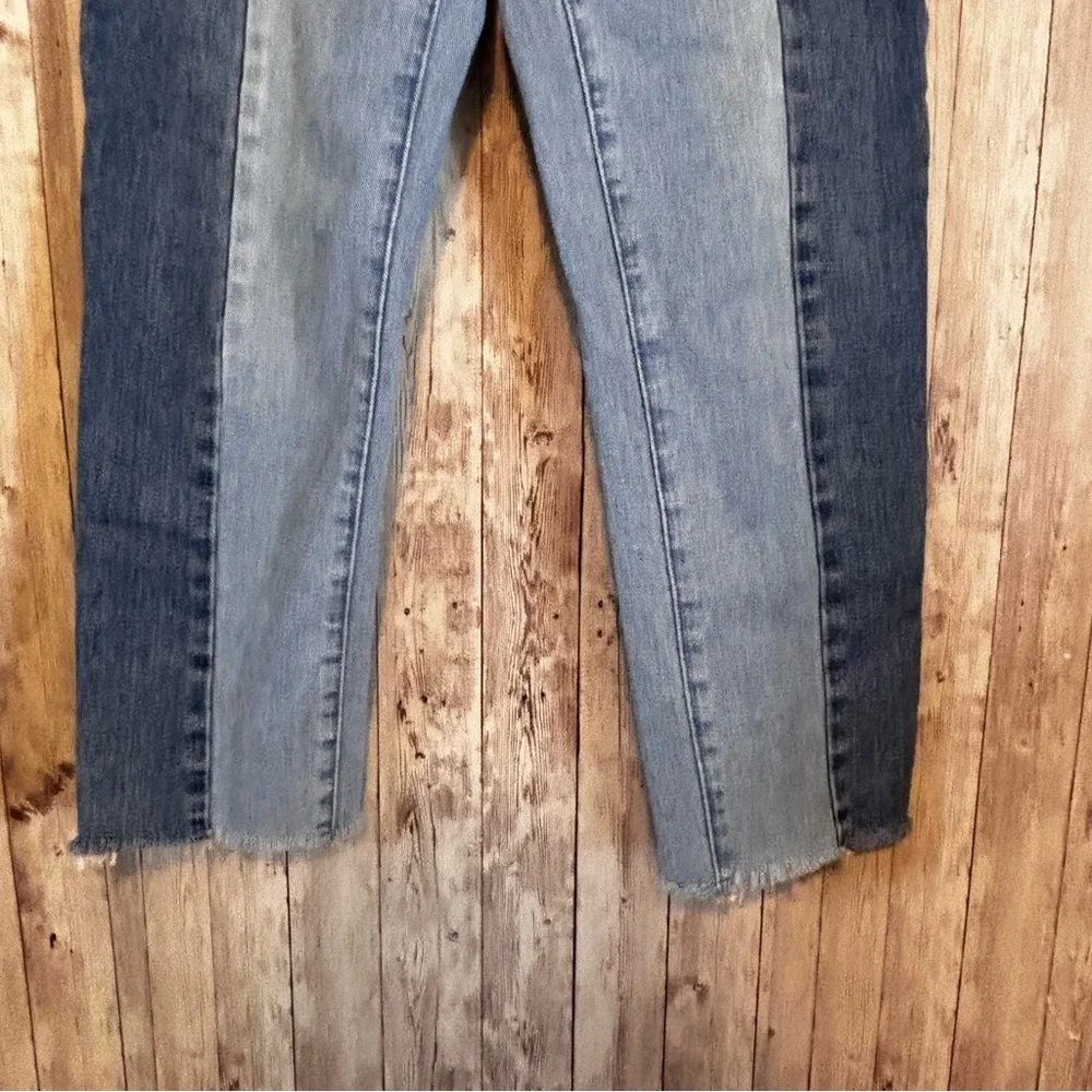 Pac Sun Two-Tone High-Rise Straight Jeans - Picture 3 of 6